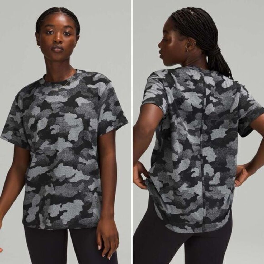 Lululemon All Yours Short Sleeve Training Tee in Heritage Speckle Camo